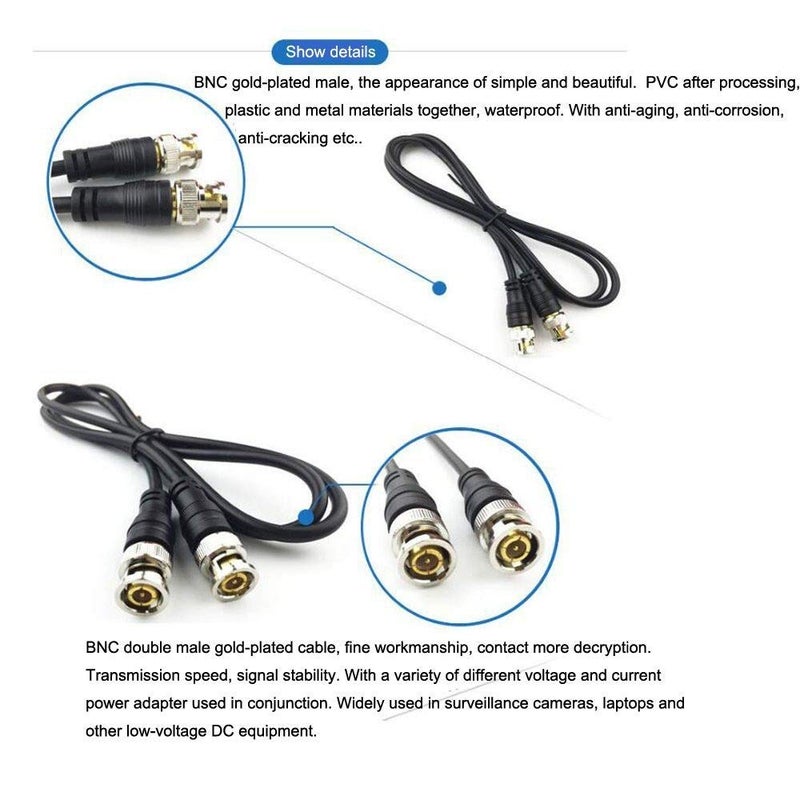 traderplus 5-Pack 5ft BNC Male to BNC Male Jumper 75-Ohm Cable Extension Connector for CCTV DVR to TV System (5 FT) - Image 5